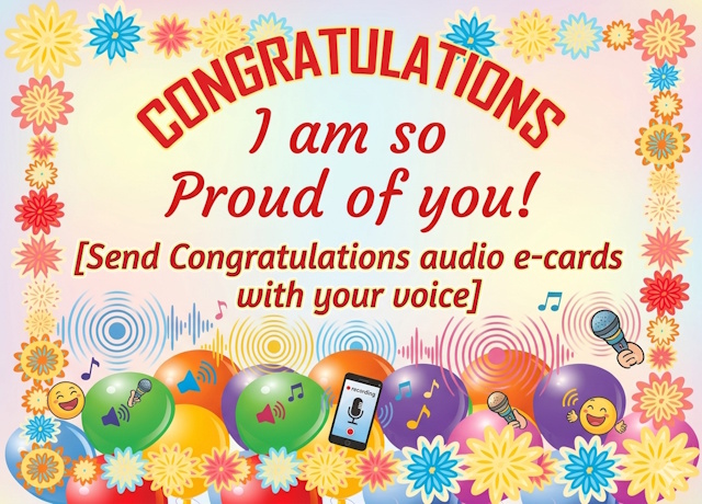 Personalized audio eCards with voice messages